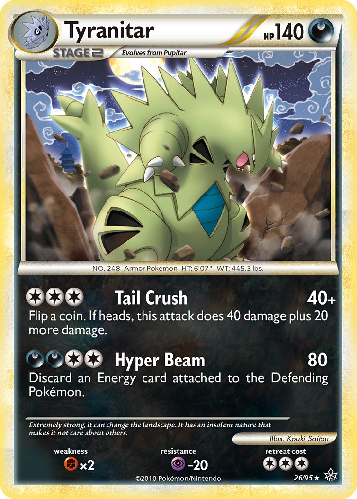 Tyranitar (26/95) (Theme Deck Exclusive) [HeartGold & SoulSilver: Unleashed] | Gamers Paradise