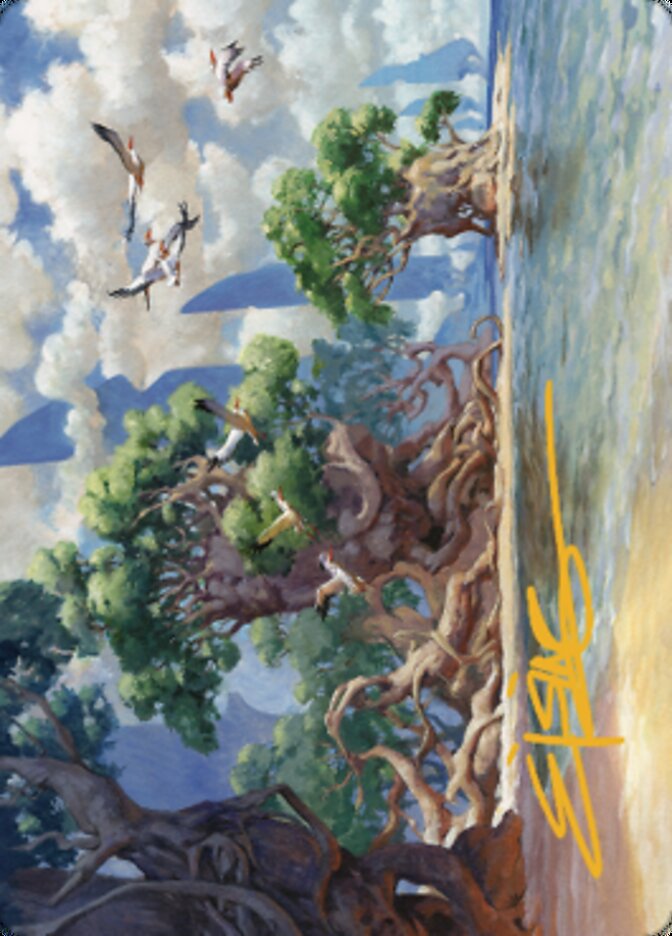 Yavimaya Coast Art Card (Gold-Stamped Signature) [Dominaria United Art Series] | Gamers Paradise