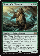 Temur War Shaman [Duskmourn: House of Horror Commander] | Gamers Paradise