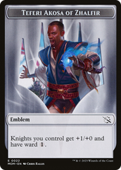 Treasure (20) // Teferi Akosa of Zhalfir Emblem Double-Sided Token [March of the Machine Tokens] | Gamers Paradise