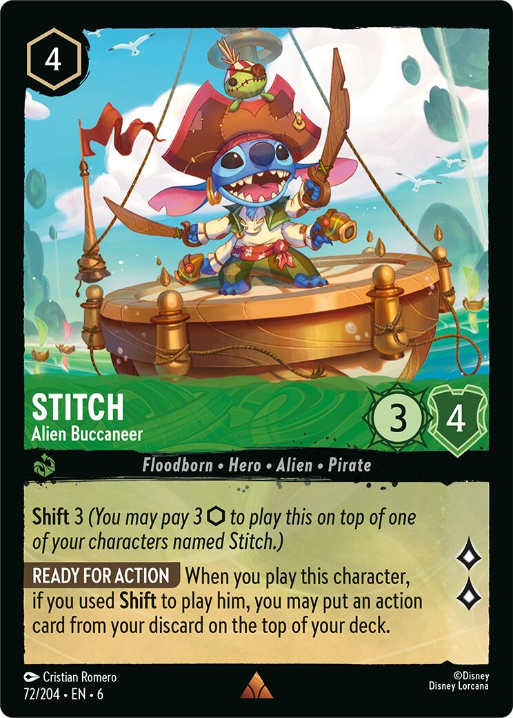 Stitch - Alien Buccaneer (72/204) [Azurite Sea] | Gamers Paradise