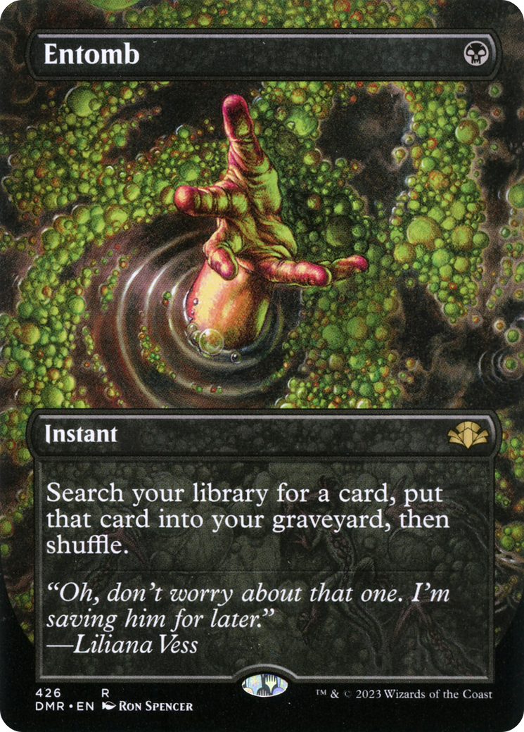 Entomb (Borderless Alternate Art) [Dominaria Remastered] | Gamers Paradise