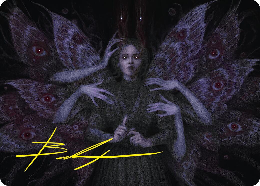 Demonic Counsel Art Card (7/54) (Gold-Stamped Signature) [Duskmourn: House of Horror Art Series] | Gamers Paradise