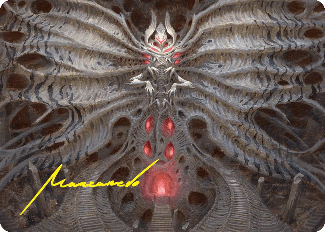 Valgavoth, Terror Eater Art Card (Gold-Stamped Signature) [Duskmourn: House of Horror Art Series] | Gamers Paradise
