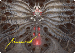 Valgavoth, Terror Eater Art Card (Gold-Stamped Signature) [Duskmourn: House of Horror Art Series] | Gamers Paradise