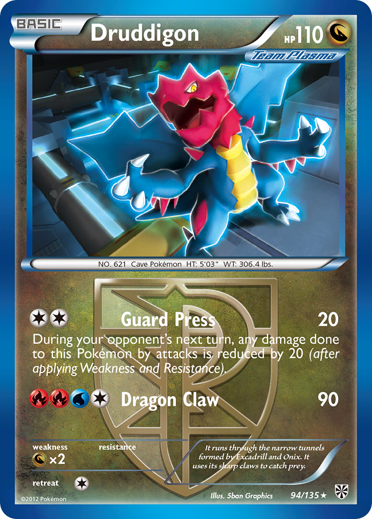 Druddigon (94/135) [Black & White: Plasma Storm] | Gamers Paradise