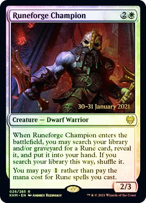 Runeforge Champion [Kaldheim Prerelease Promos] | Gamers Paradise