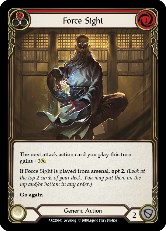 Force Sight (Red) [ARC206-C] (Arcane Rising)  1st Edition Normal | Gamers Paradise