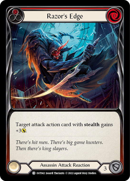 Razor's Edge (Red) [OUT042] (Outsiders)  Rainbow Foil | Gamers Paradise
