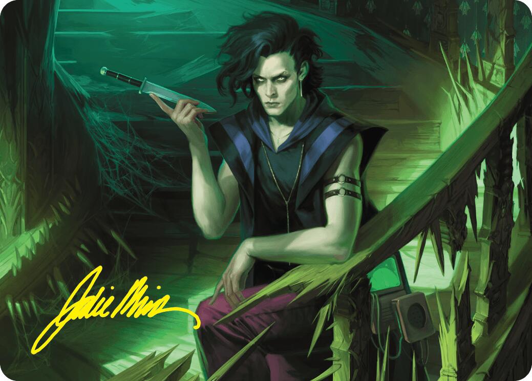 Winter, Misanthropic Guide Art Card (Gold-Stamped Signature) [Duskmourn: House of Horror Art Series] | Gamers Paradise