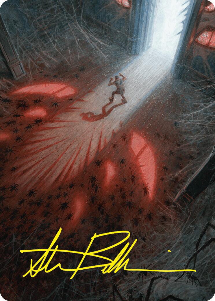 Fear My Authority Art Card (Gold-Stamped Signature) [Duskmourn: House of Horror Art Series] | Gamers Paradise