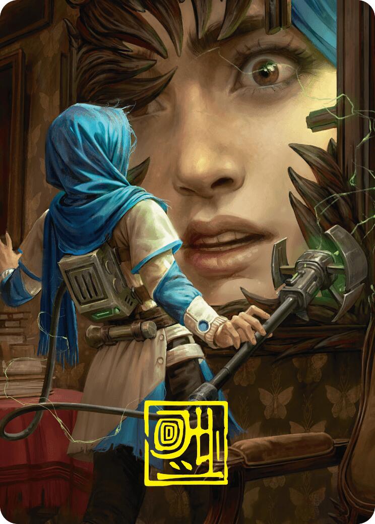 Reality Is Mine to Control Art Card (Gold-Stamped Signature) [Duskmourn: House of Horror Art Series] | Gamers Paradise