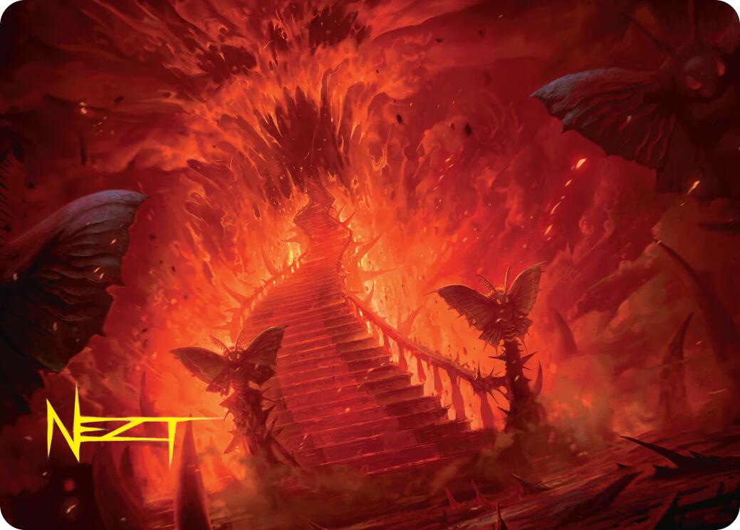 Mountain Art Card (Gold-Stamped Signature) [Duskmourn: House of Horror Art Series] | Gamers Paradise