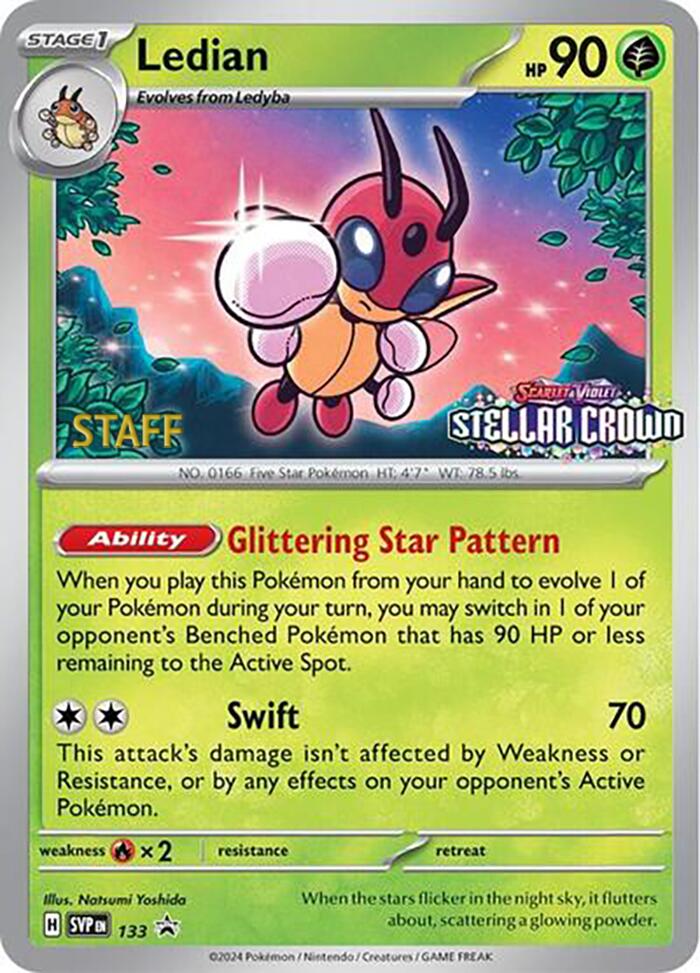 Ledian (133) (Staff Promo) [Scarlet & Violet: Black Star Promos] | Gamers Paradise