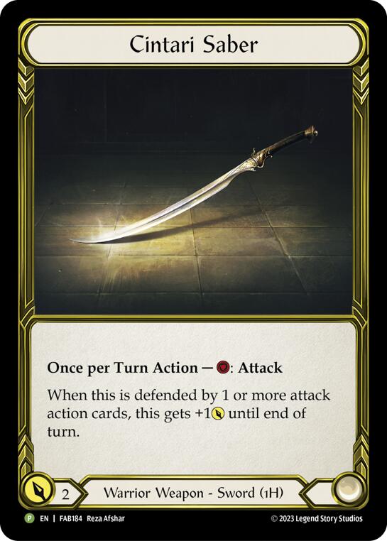 Cintari Saber [FAB184] (Promo)  Cold Foil | Gamers Paradise