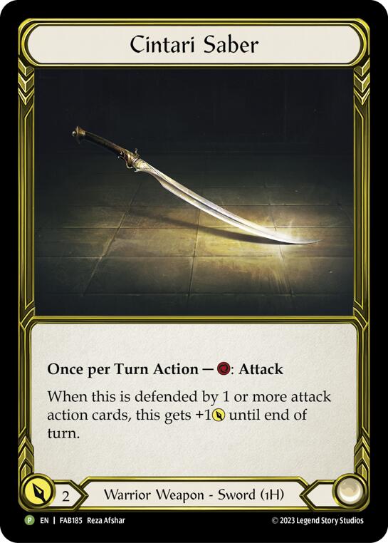 Cintari Saber [FAB185] (Promo)  Cold Foil | Gamers Paradise
