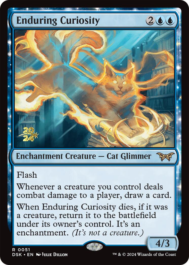 Enduring Curiosity [Duskmourn: House of Horror Prerelease Promos] | Gamers Paradise