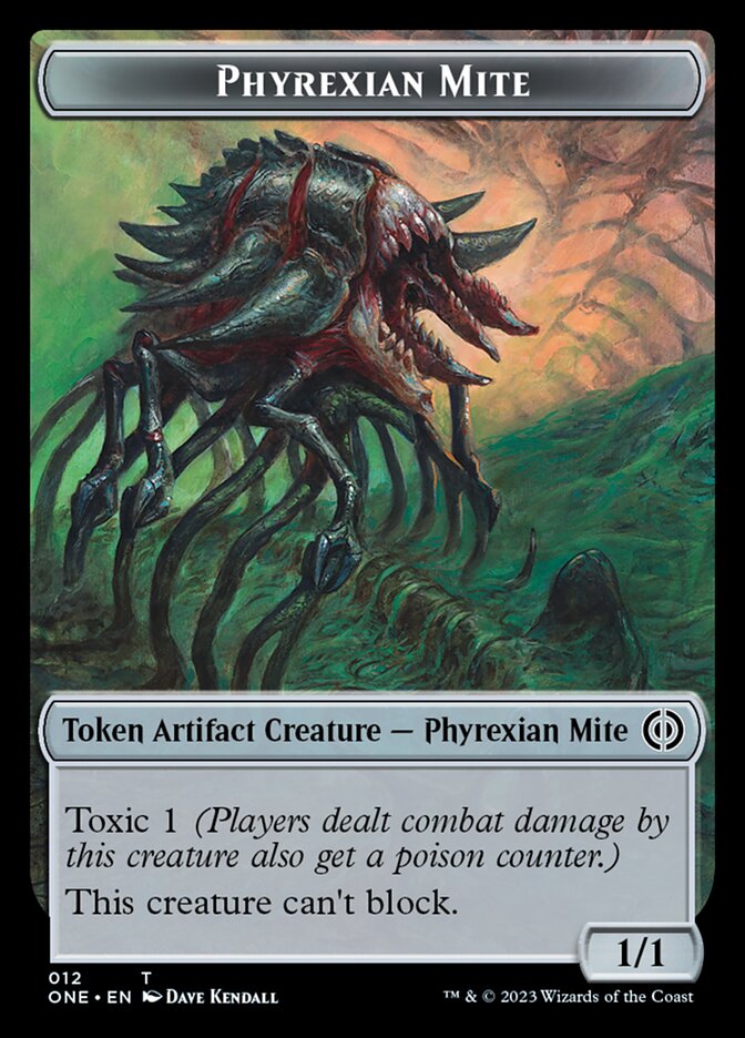 Rebel // Phyrexian Mite (012) Double-Sided Token [Phyrexia: All Will Be One Tokens] | Gamers Paradise