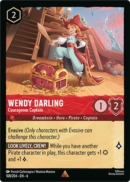 Wendy Darling - Courageous Captain (108/204) [Azurite Sea] | Gamers Paradise