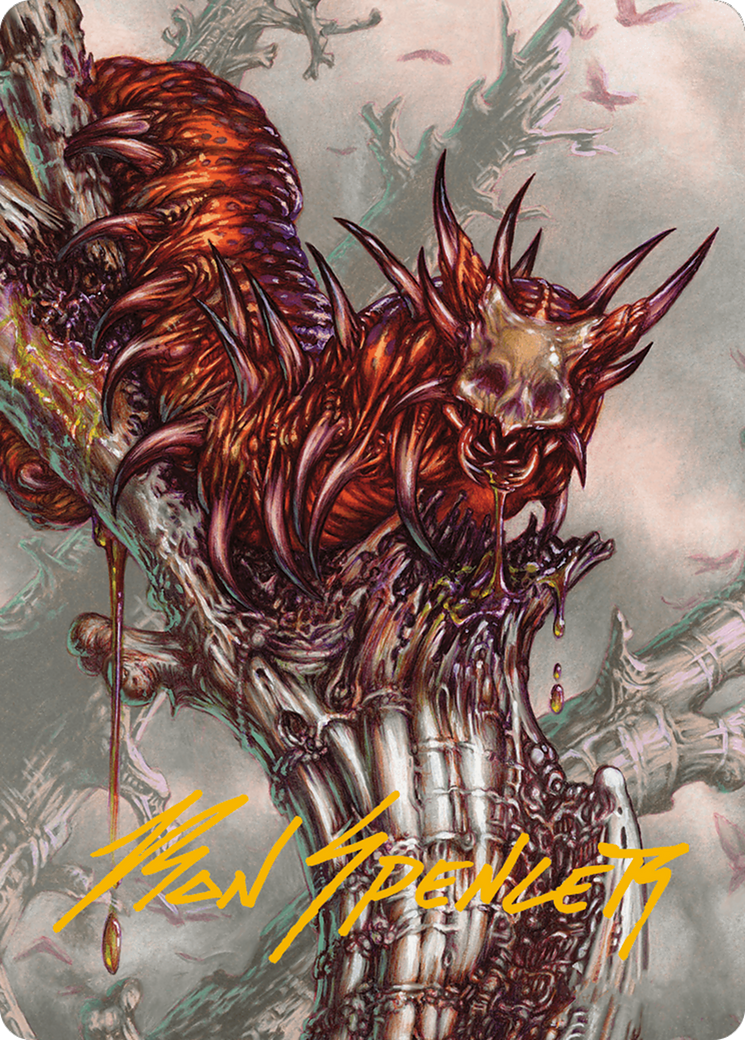 Grist, Voracious Larva Art Card (Gold-Stamped Signature) [Modern Horizons 3 Art Series] | Gamers Paradise