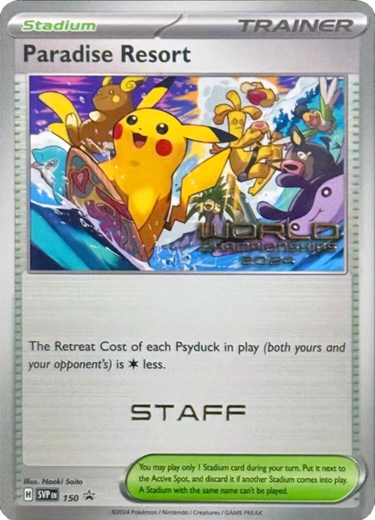 Paradise Resort (150) (World Championships 2024) (Staff) [Scarlet & Violet: Black Star Promos] | Gamers Paradise