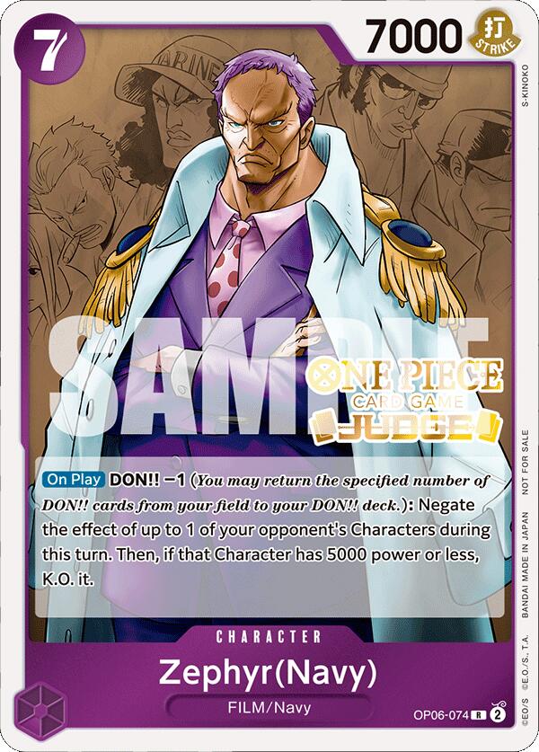 Zephyr (Navy) (Judge Pack Vol. 4) [One Piece Promotion Cards] | Gamers Paradise