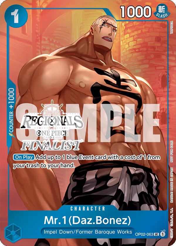 Mr.1 (Daz.Bonez) (Offline Regional 2024 Vol. 3) [Finalist] [One Piece Promotion Cards] | Gamers Paradise