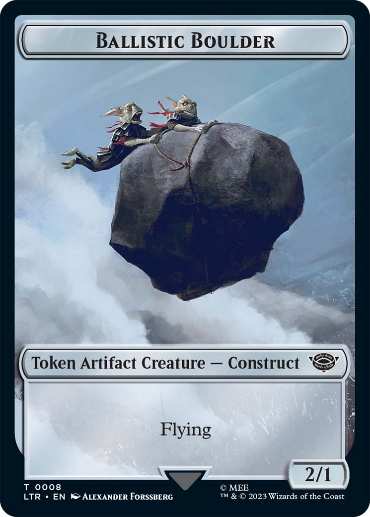 Ballistic Boulder // Food Token (10) Double-Sided Token [The Lord of the Rings: Tales of Middle-Earth Tokens] | Gamers Paradise