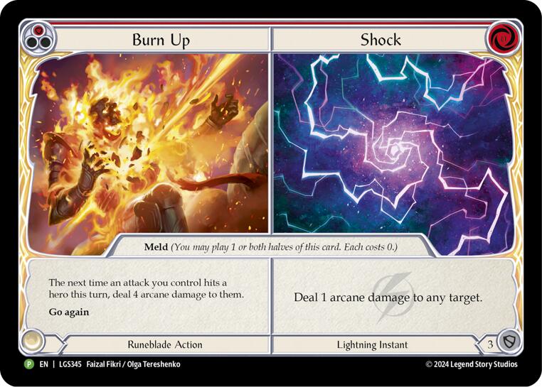 Burn Up // Shock - LGS345 [LGS345] (Promo)  Cold Foil | Gamers Paradise