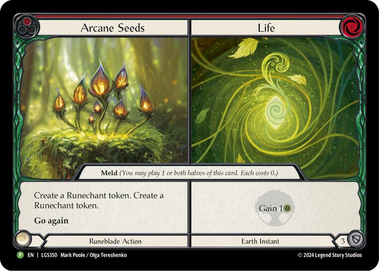 Arcane Seeds // Life - LGS350 [LGS350] (Promo)  Cold Foil | Gamers Paradise