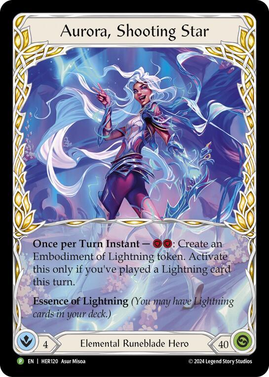 Aurora, Shooting Star [HER120] (Promo)  Rainbow Foil | Gamers Paradise