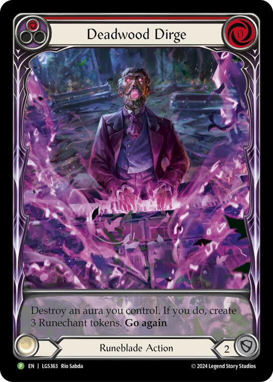 Deadwood Dirge (Red) (Extended Art) [LGS363] (Promo)  Rainbow Foil | Gamers Paradise