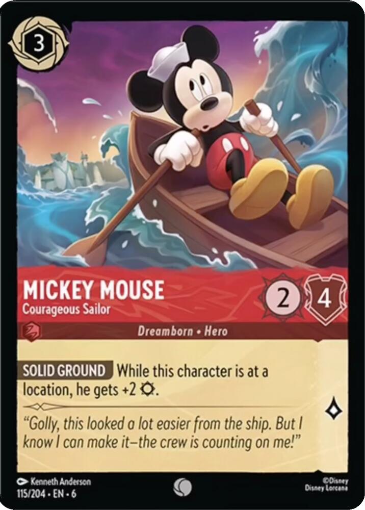 Mickey Mouse - Courageous Sailor (115/204) [Azurite Sea] | Gamers Paradise