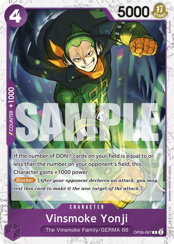Vinsmoke Yonji (OP06-067) (Jolly Roger Foil) [Premium Booster -The Best-] | Gamers Paradise