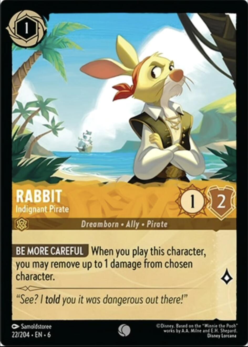 Rabbit - Indignant Pirate (22/204) [Azurite Sea] | Gamers Paradise