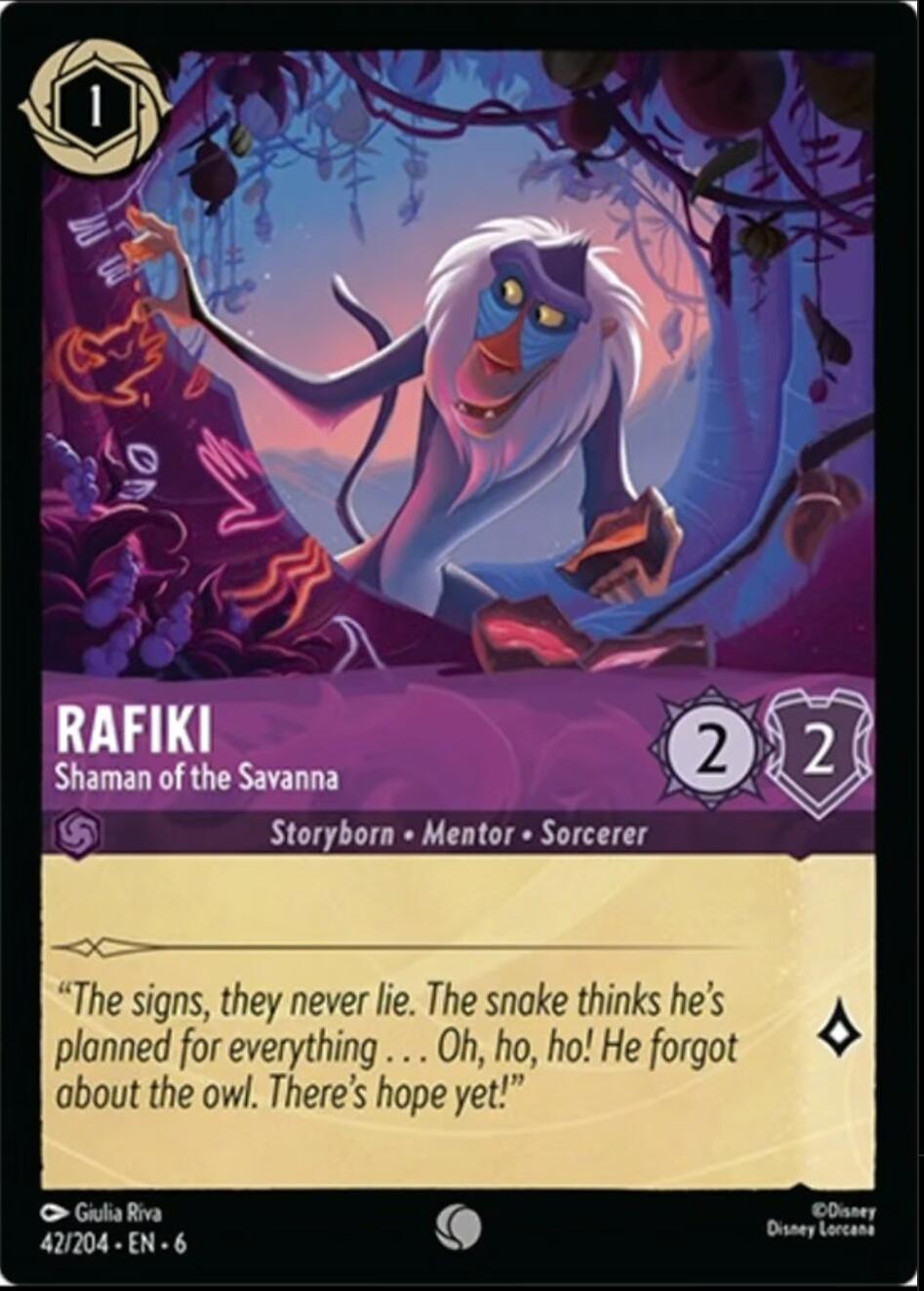 Rafiki - Shaman of the Savanna (42/204) [Azurite Sea] | Gamers Paradise