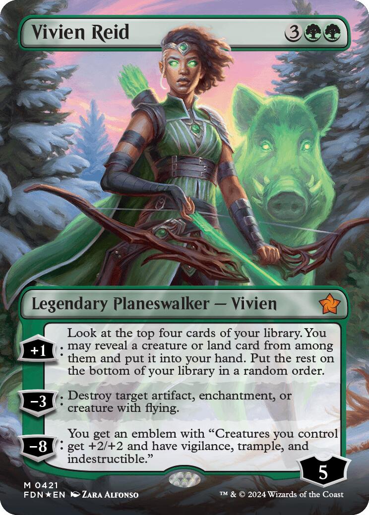 Vivien Reid (Borderless) (Mana Foil) [Foundations] | Gamers Paradise