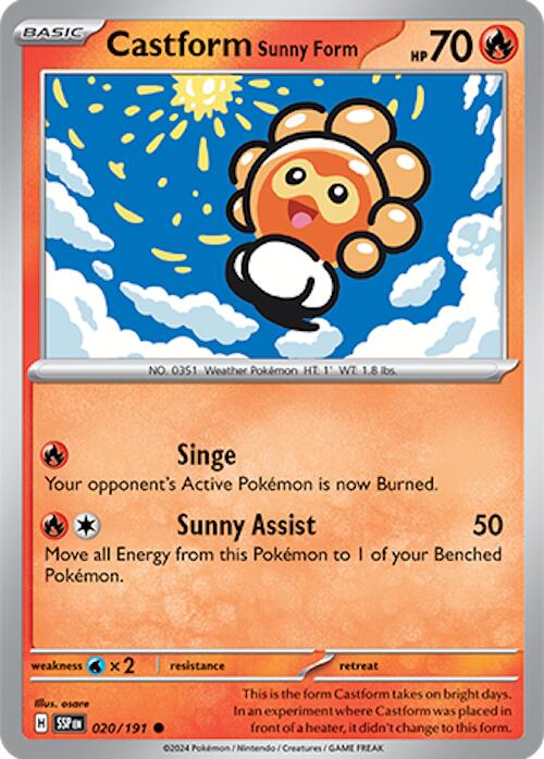 Castform Sunny Form (020/191) [Scarlet & Violet: Surging Sparks] | Gamers Paradise