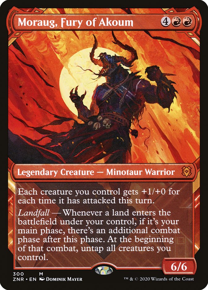 Moraug, Fury of Akoum (Showcase) [Zendikar Rising] | Gamers Paradise