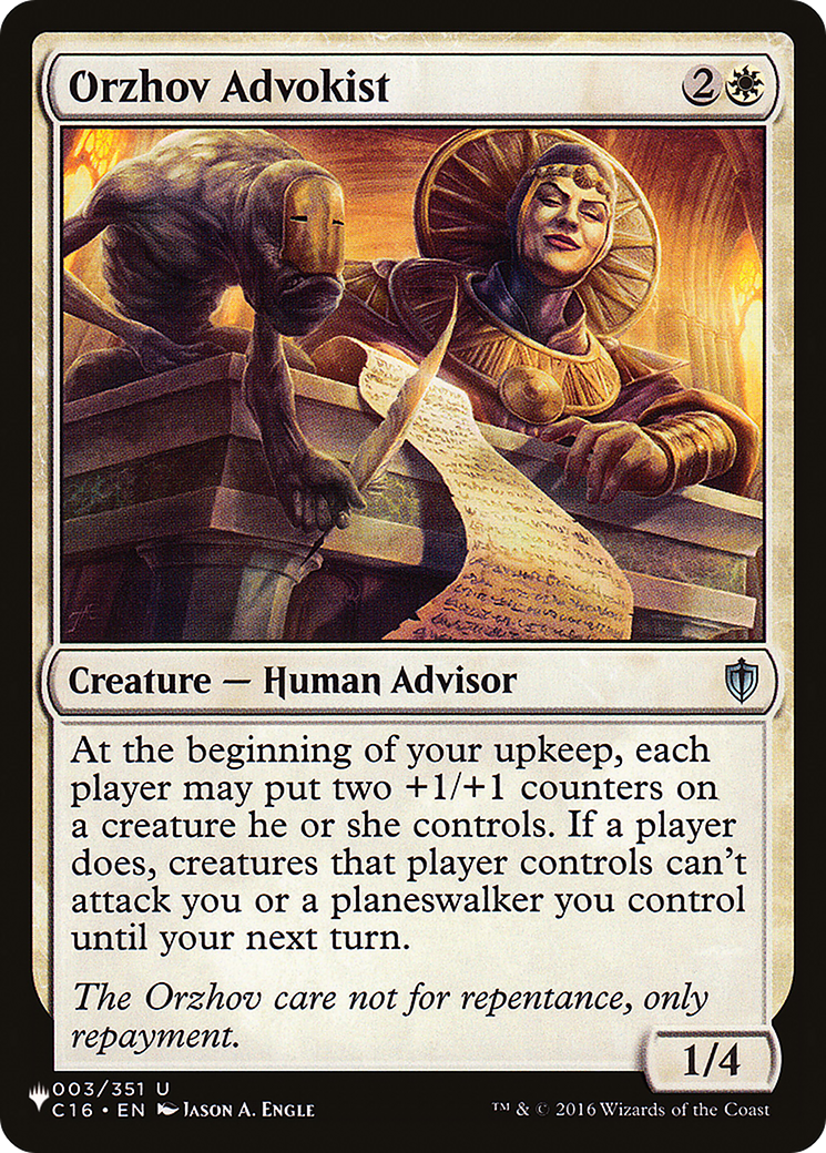 Orzhov Advokist [The List Reprints] | Gamers Paradise