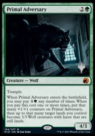 Primal Adversary (Promo Pack) [Innistrad: Midnight Hunt Promos] | Gamers Paradise