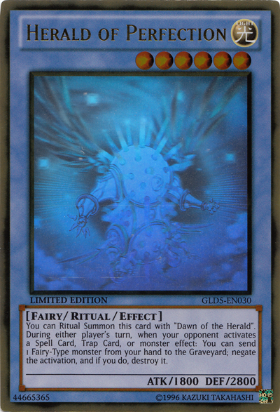 Herald of Perfection [GLD5-EN030] Ghost/Gold Rare | Gamers Paradise