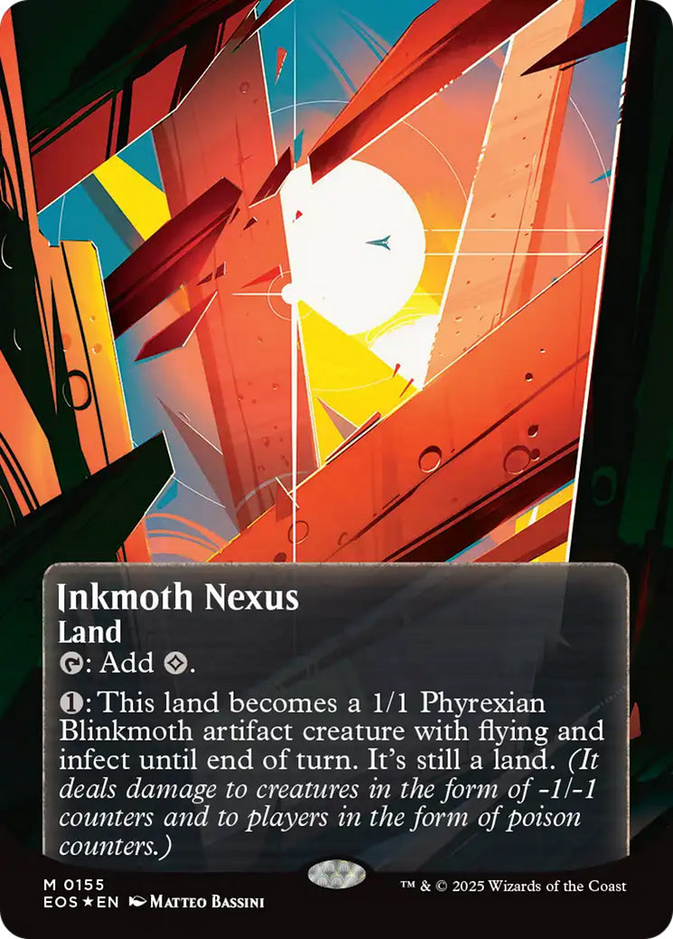 Inkmoth Nexus (0155) (Borderless) (Galaxy Foil) [Edge of Eternities: Stellar Sights] | Gamers Paradise