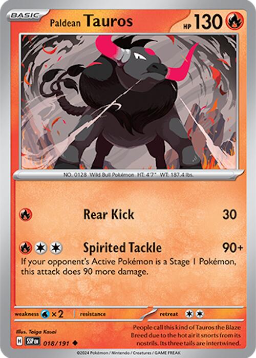 Paldean Tauros (018/191) [Scarlet & Violet: Surging Sparks] | Gamers Paradise