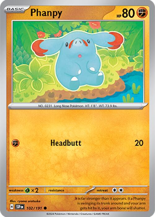 Phanpy (102/191) [Scarlet & Violet: Surging Sparks] | Gamers Paradise