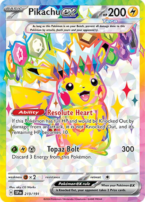 Pikachu ex (219/191) [Scarlet & Violet: Surging Sparks] | Gamers Paradise