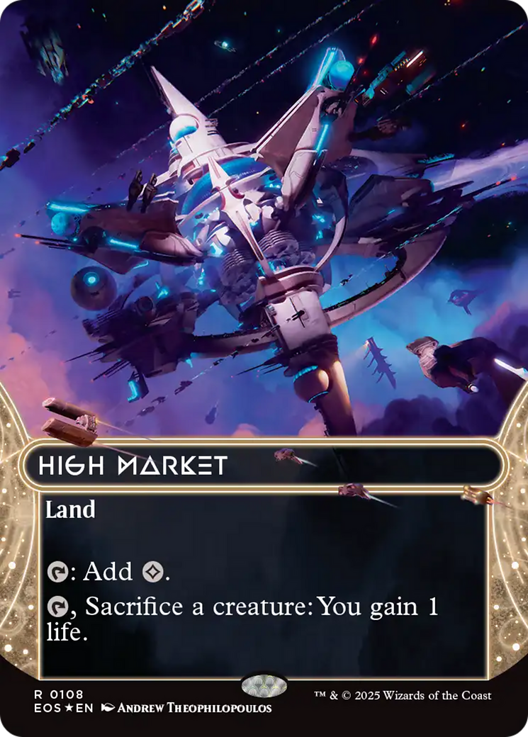 High Market (0108) (Borderless) (Galaxy Foil) [Edge of Eternities: Stellar Sights] | Gamers Paradise