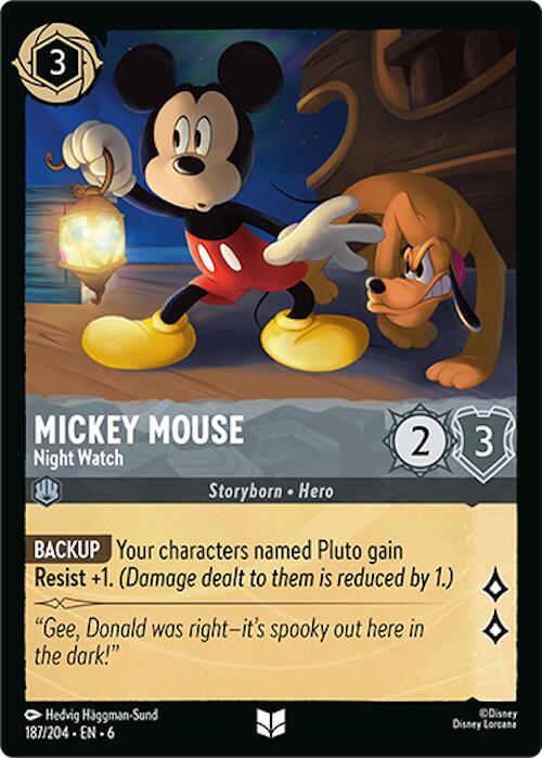 Mickey Mouse - Night Watch (187/204) [Azurite Sea] | Gamers Paradise