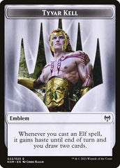 Dwarf Berserker // Tyvar Kell Emblem Double-Sided Token [Kaldheim Tokens] | Gamers Paradise