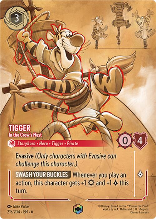 Tigger - In the Crow's Nest (Enchanted) (215/204) [Azurite Sea] | Gamers Paradise